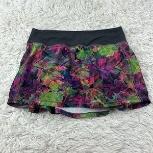 Lululemon Pace Rival Mid-Rise Skirt Vivid Floral Tone Multi